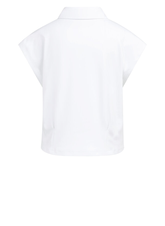 Yaya jersey blouse with darts white