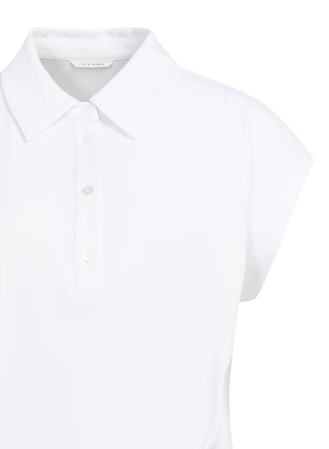 Yaya jersey blouse with darts white