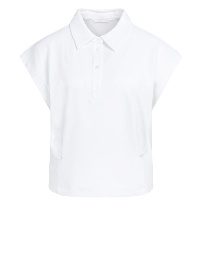 Yaya jersey blouse with darts white