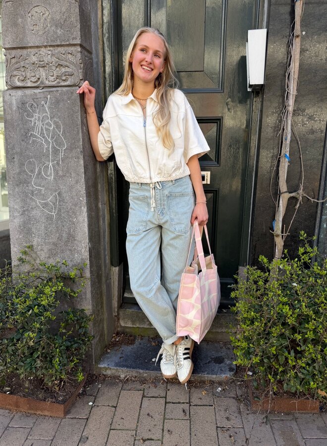 Yaya denim look jacket creme