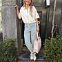 Yaya denim look jacket creme