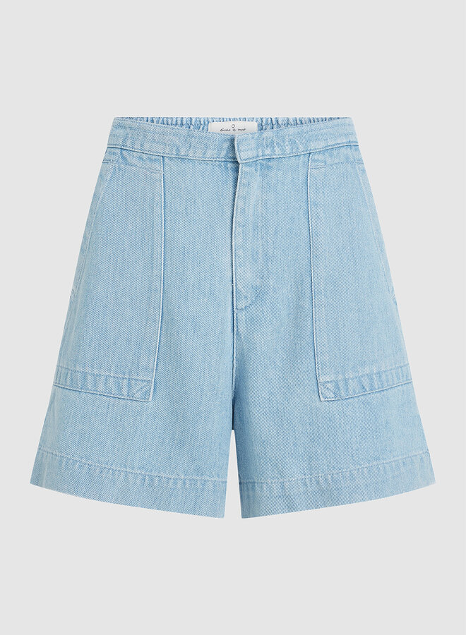 Circle river jeans short blue charm wash