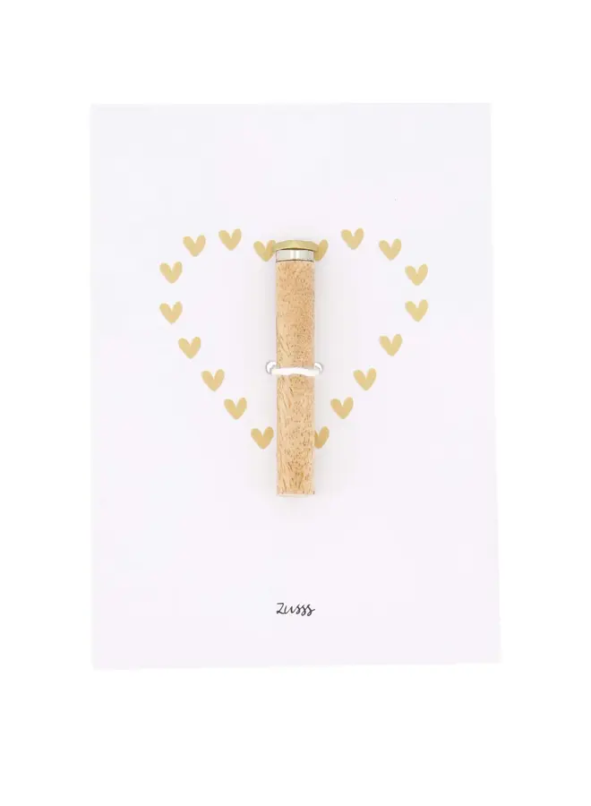 Zusss kaartenstandaard magneet hartje goud