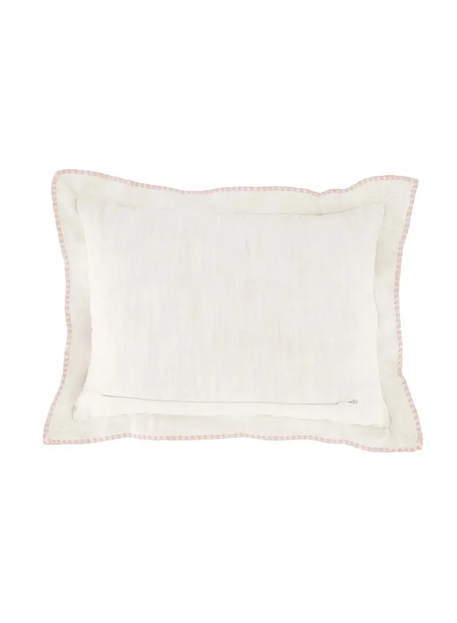 Zusss S26 kussen hartje rand gestikt 35x25cm