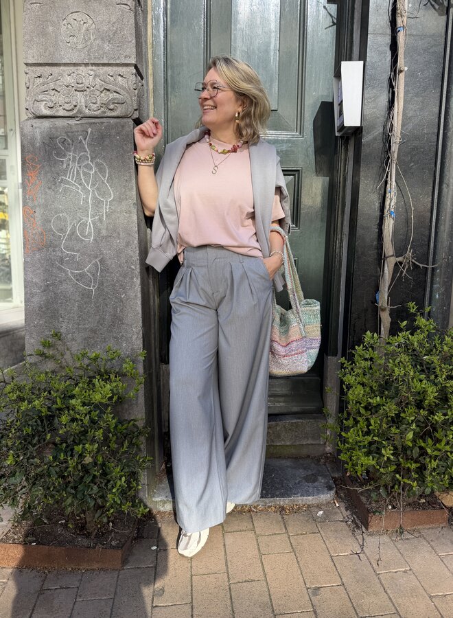 MEW hanna luna high wide pant light grey