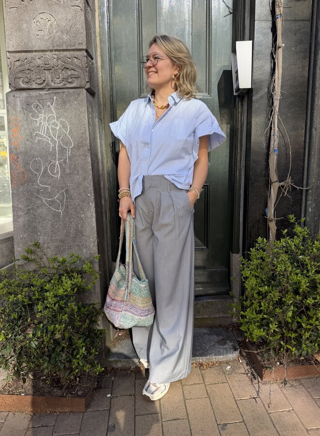 MEW hanna luna high wide pant light grey