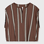 10DAYS balloon top stripes brown