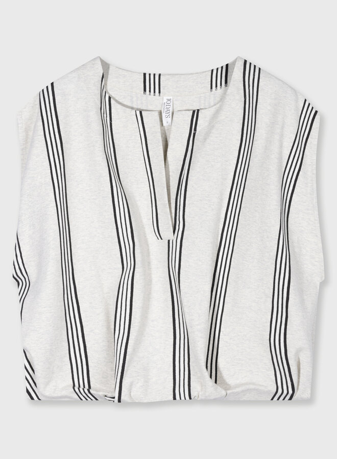 10DAYS balloon top stripes white