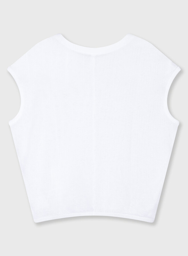 10DAYS balloon mesh top white