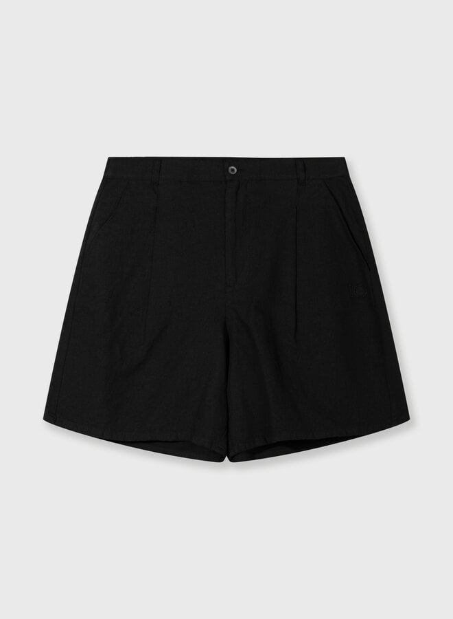 10DAYS wide shorts linen black