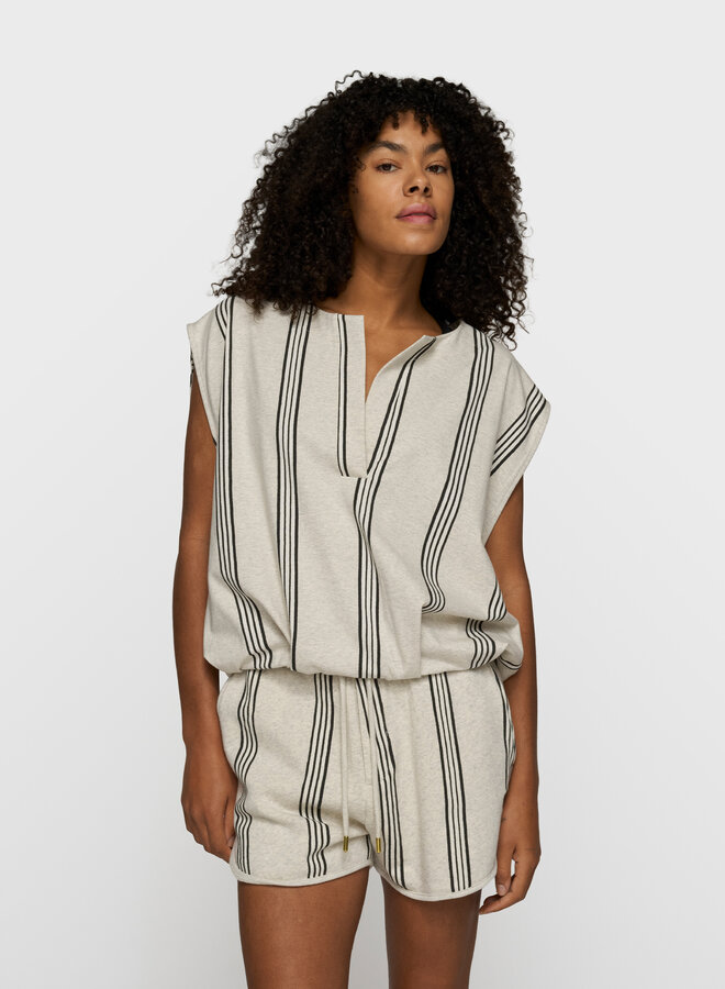 10DAYS balloon top stripes white