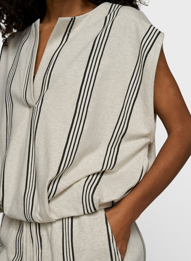 10DAYS balloon top stripes white