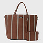10days stripe bag shopper brown