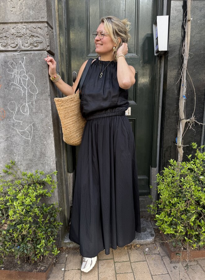 Greek archaic kori top black