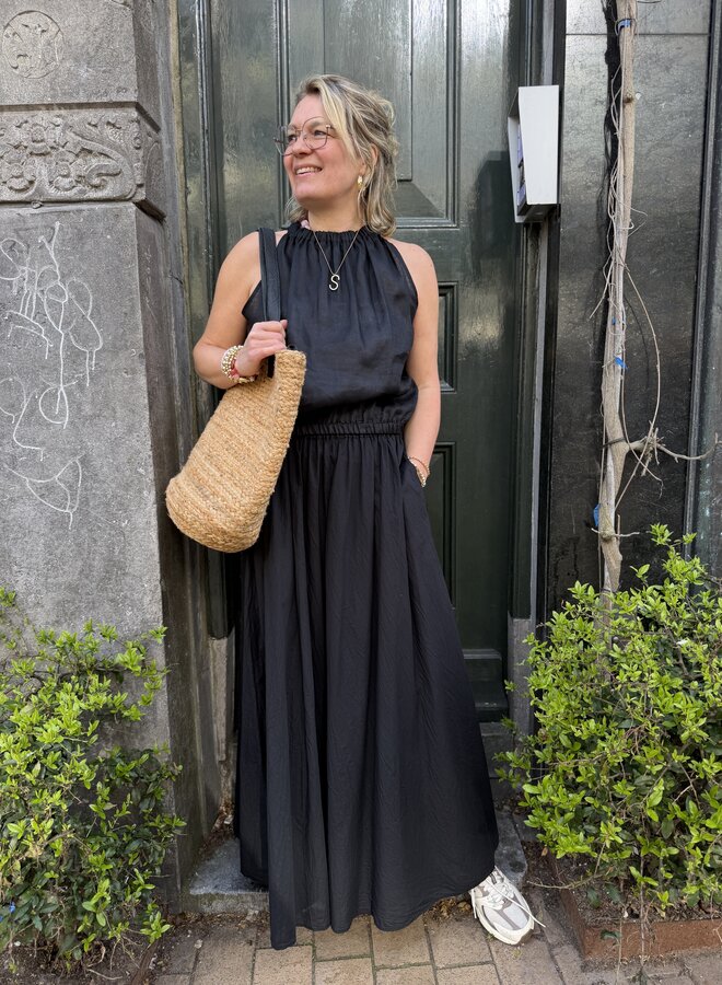 Greek archaic kori top black