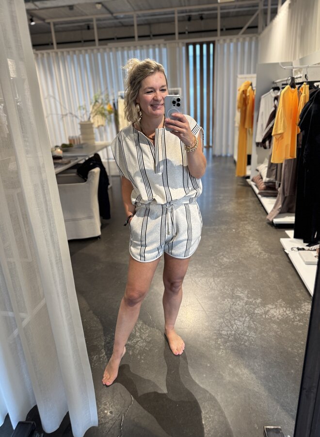 10DAYS balloon top stripes white