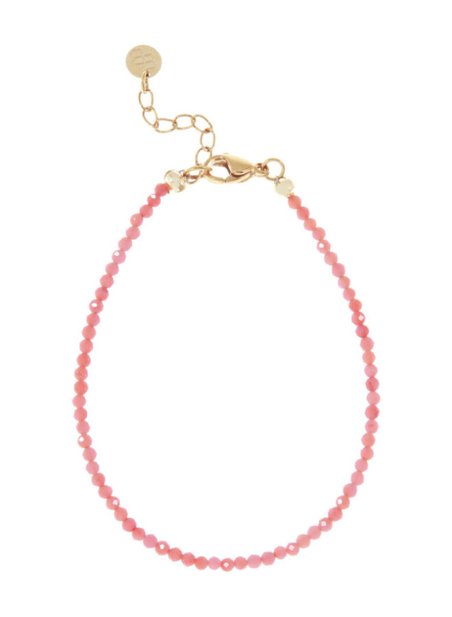 Ellen Beekmans armband fijne gemstones apricot