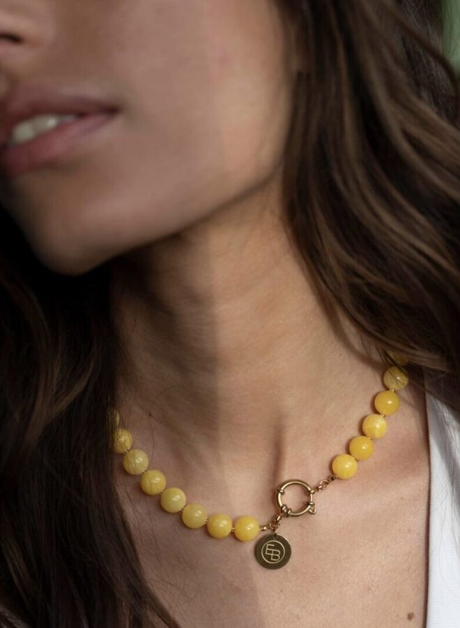 Ellen Beekmans ketting gemstone geel