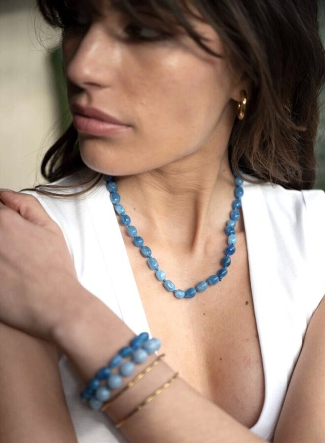 Ellen Beekmans ketting gemstone blauw
