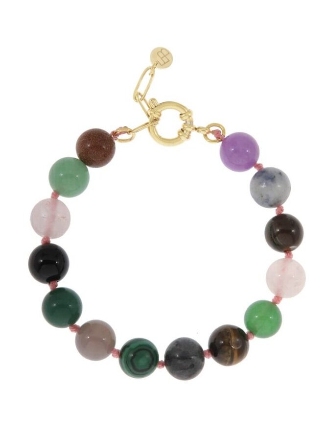 Ellen Beekmans gemstone armband multi colour