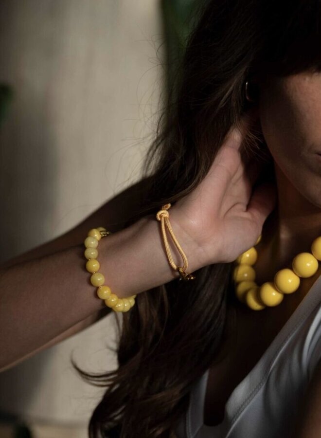 Ellen beekmans  gemstone armband geel
