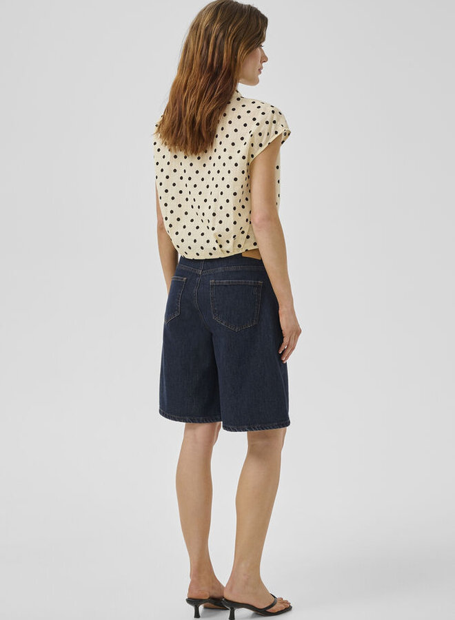 MEW zita 139 high wide shorts dark blue