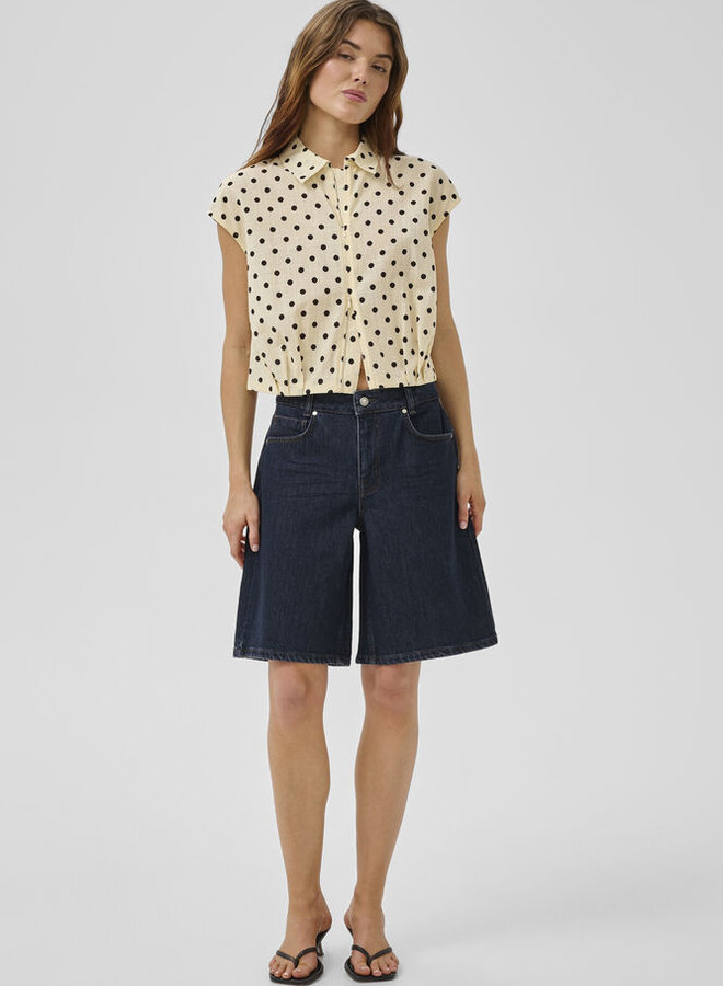 MEW zita 139 high wide shorts dark blue