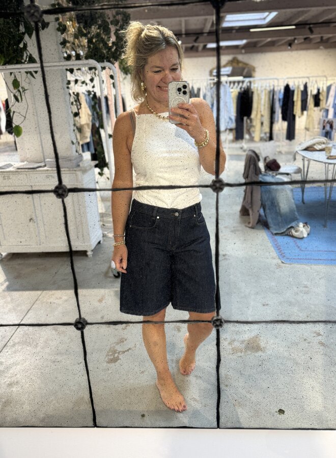 MEW zita 139 high wide shorts dark blue