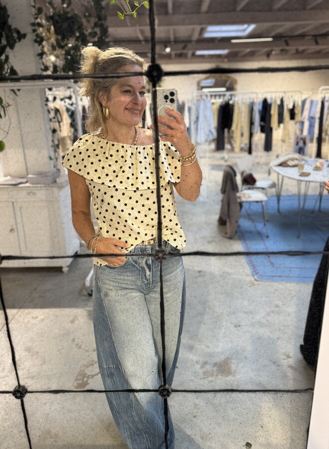 MEW nada florence blouse lemon icing