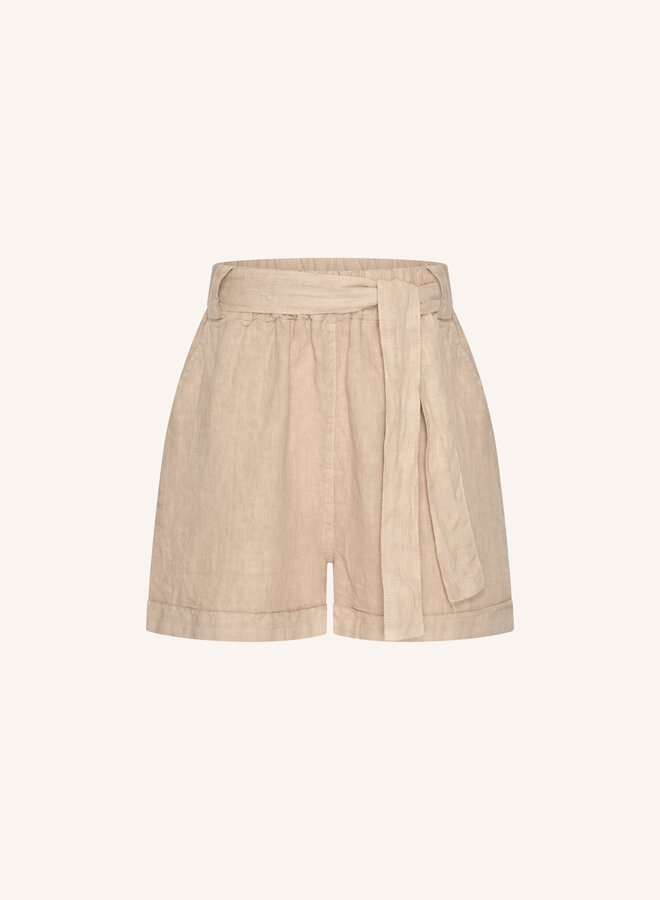 By Bar june linen shorts biscuit