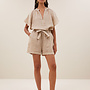 By Bar june linen shorts biscuit