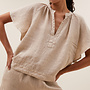 By Bar vina linen blouse biscuit