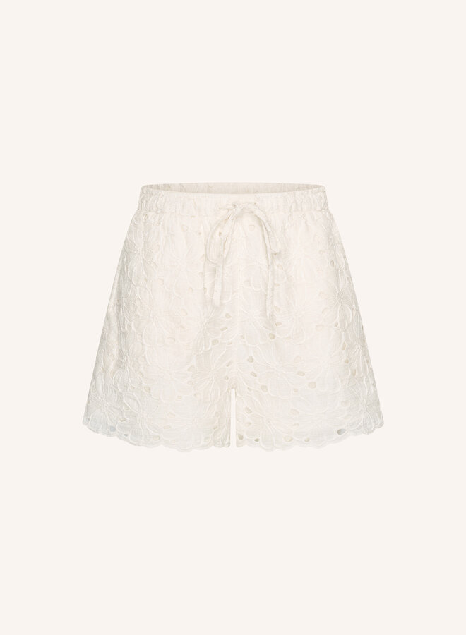 By Bar S26F isa flower shorts white