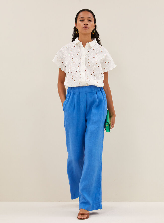 By Bar S26F karly flower blouse off white