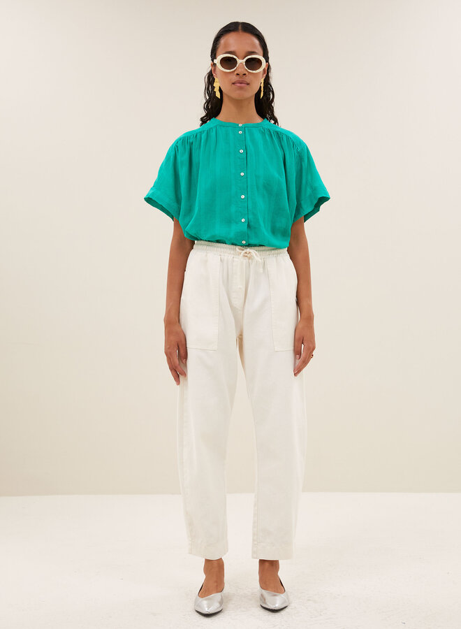 By Bar alex dobby blouse green