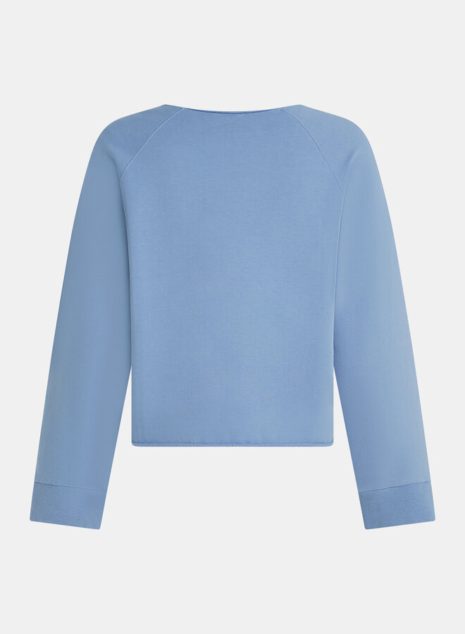 Penn&Ink S26F1886 sweater print moonlight wash