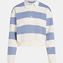 Penn&Ink S26T1278 sweater stripe moonlight wash