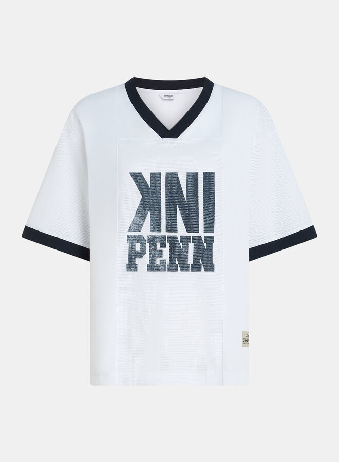 Penn&Ink S26F1885 top print white navy