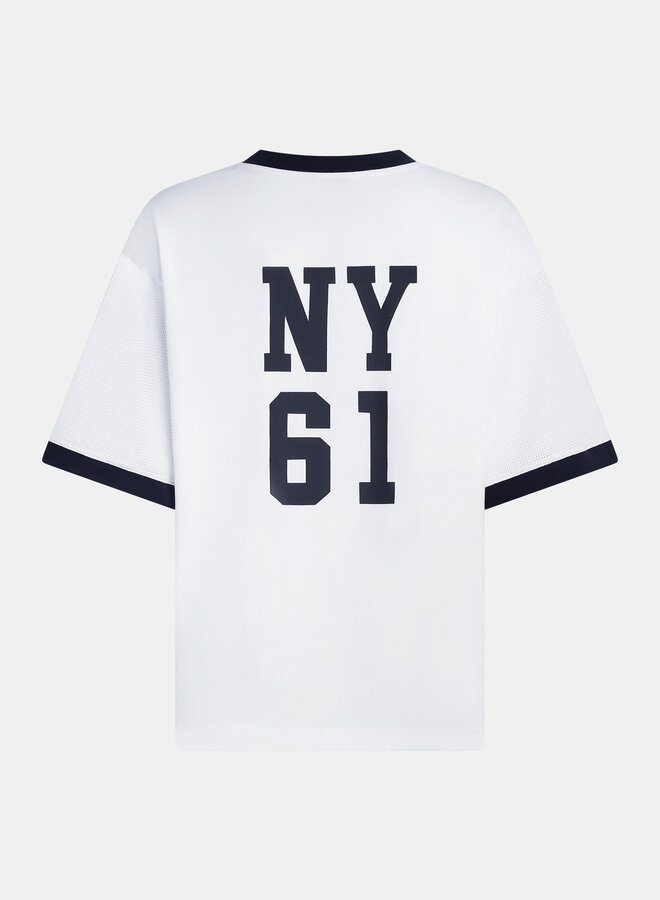 Penn&Ink S26F1885 top print white navy