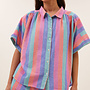 By Bar S26F sunny rainbow pleats blouse