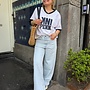 Penn&Ink S26F1885 top print white navy