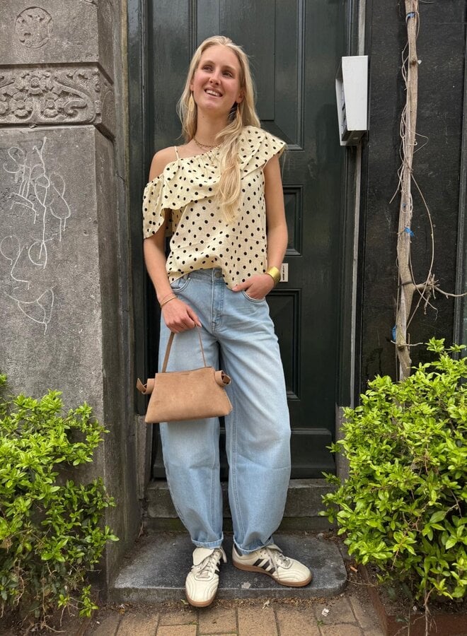 MEW nada florence blouse lemon icing