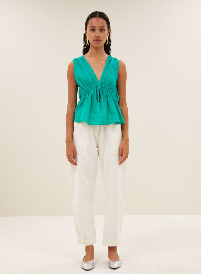 Bybar S26F meryl dobby top green