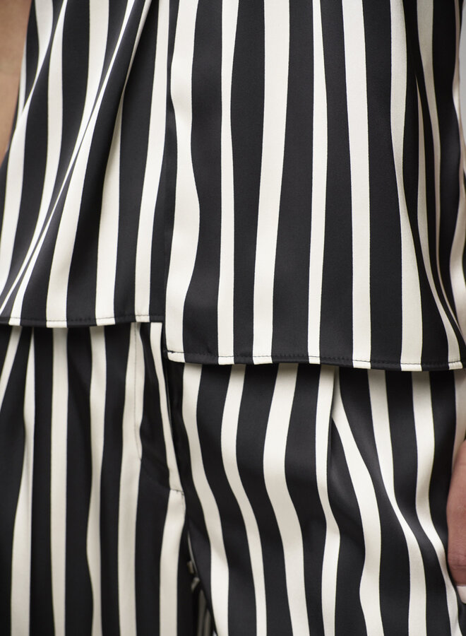 Dante6 drewan striped halter top black/white