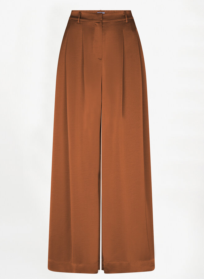 Dante6 S26F onique wide leg satin pants orange