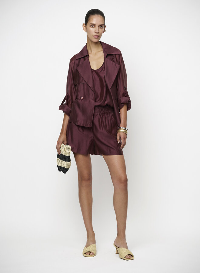 Dante6 short trench blazer cacao berry
