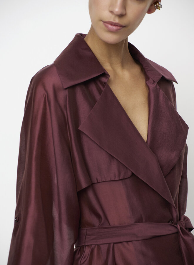 Dante6 short trench blazer cacao berry