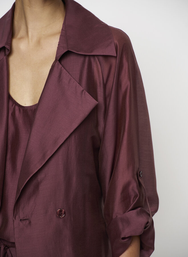 Dante6 short trench blazer cacao berry