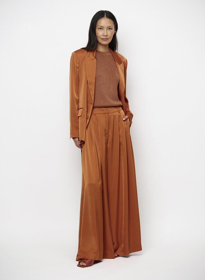 Dante6 S26F noki metallic knitted tanktop amber glow