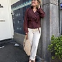 Dante6 short trench blazer cacao berry